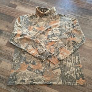 Sasquatch Realtree Camo Turtleneck Shirt Men XL Brown LongSleeve Pocket Gorpcore